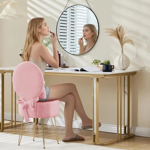 Pink sherpa vanity - sherpa,