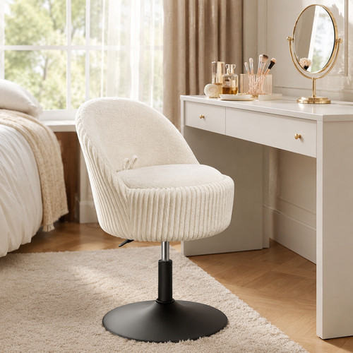 Vanity chair adjustable swivel - adjustable,