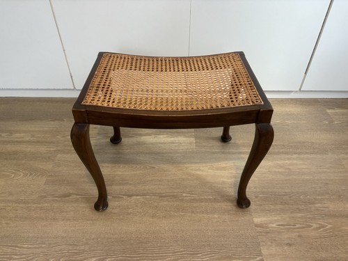 Vintage wood rattan vanity - wood,