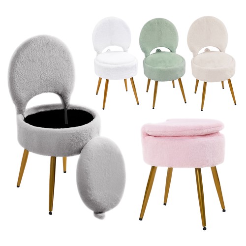 Fluffy vanity stool - fluffy, storage