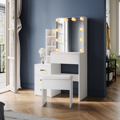White dressing table - table, with