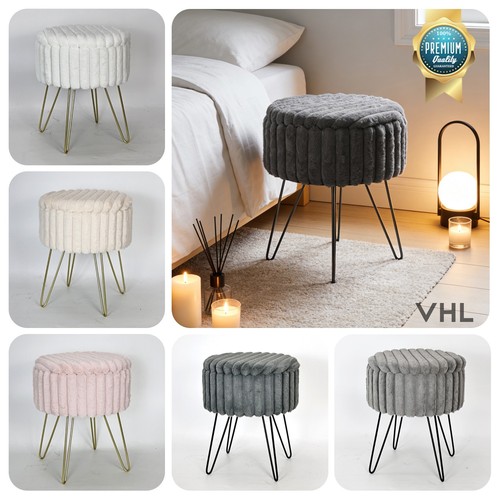 Ribbed stool ottoman storage - stool,