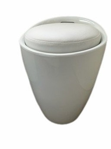 Modern white round storage - white,