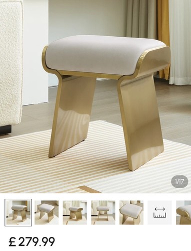 Homary gold vanity - homary, stool