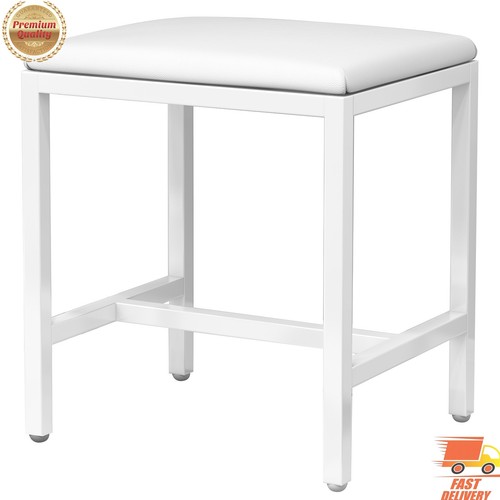 White padded stool - white, for