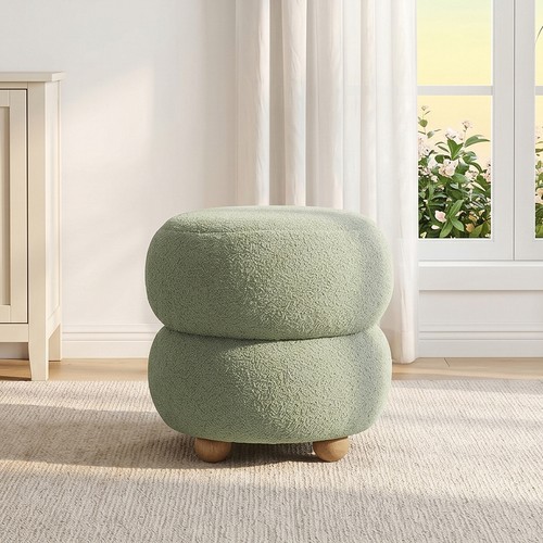 Modern round pouffe stool - round,