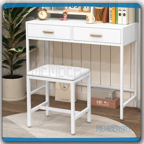 Vanity stool with metal - with, legs