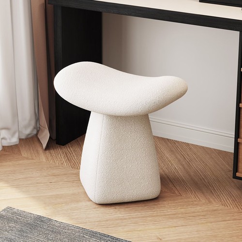 Beige dressing table stool