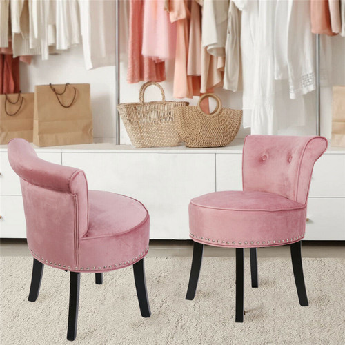 Velvet vanity stool with - vanity,