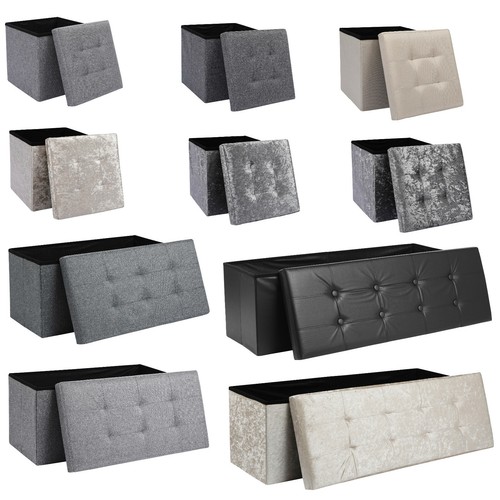 Folding ottoman storage box - storage,