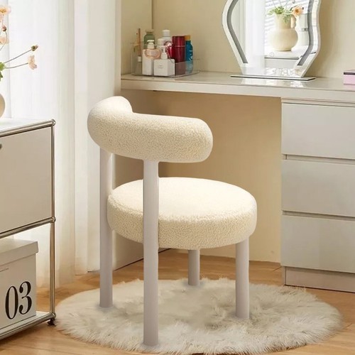 Cream teddy fabric dressing - fabric,