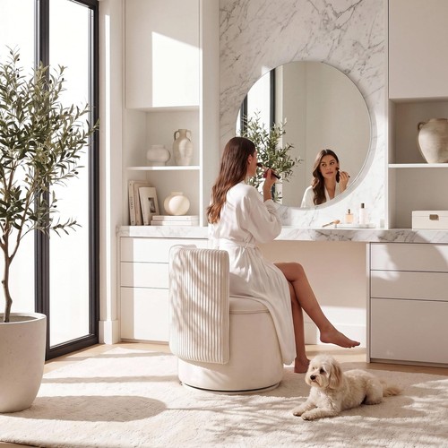 360 swivel velvet vanity - swivel,
