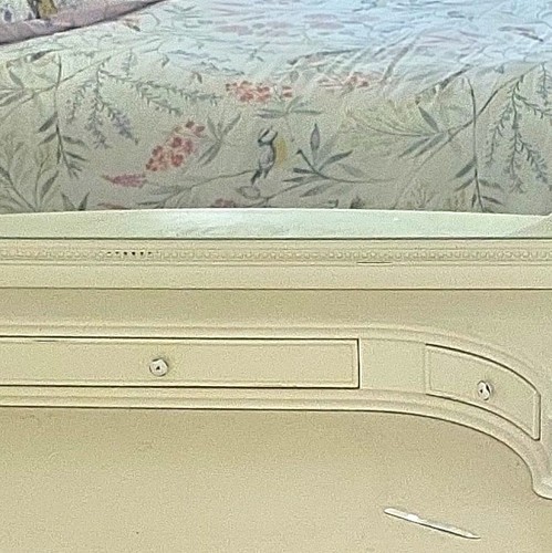 Retro cream wood bedside - wood, table