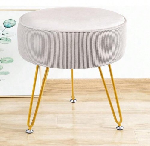Round vanity stool - vanity, makeup