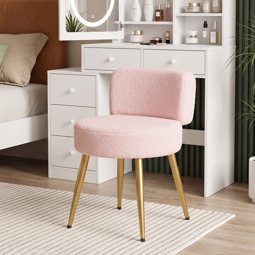 Pink makeup seat plush teddy - pink,