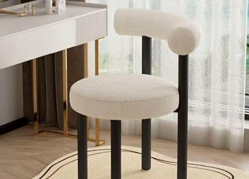 White upholstered vanity - white,