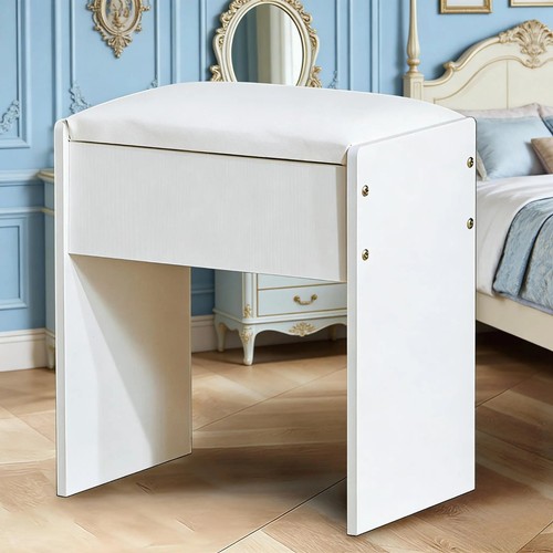 White vanity stool dressing - vanity,