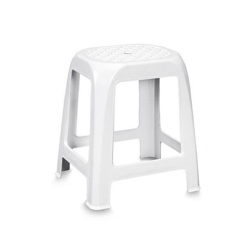 Medium size white - white, plastic