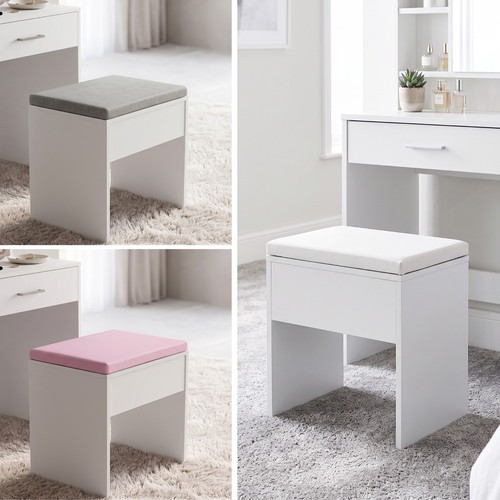 Padded dressing table stool - padded,